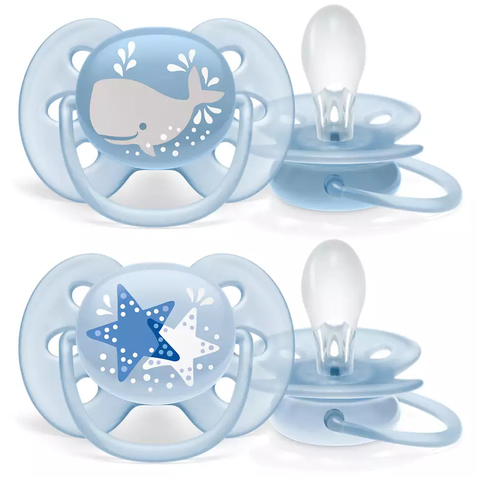 Philips Avant Soother Soft 6-18M Boy Deco Whale With Star