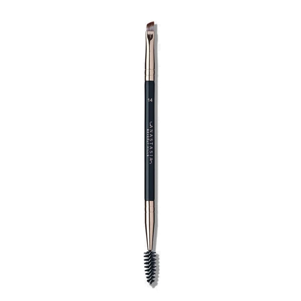 Anastasia Beverly Hills Brush 14 - Duo Brow/Eye Liner Angled Cut/ Spooley