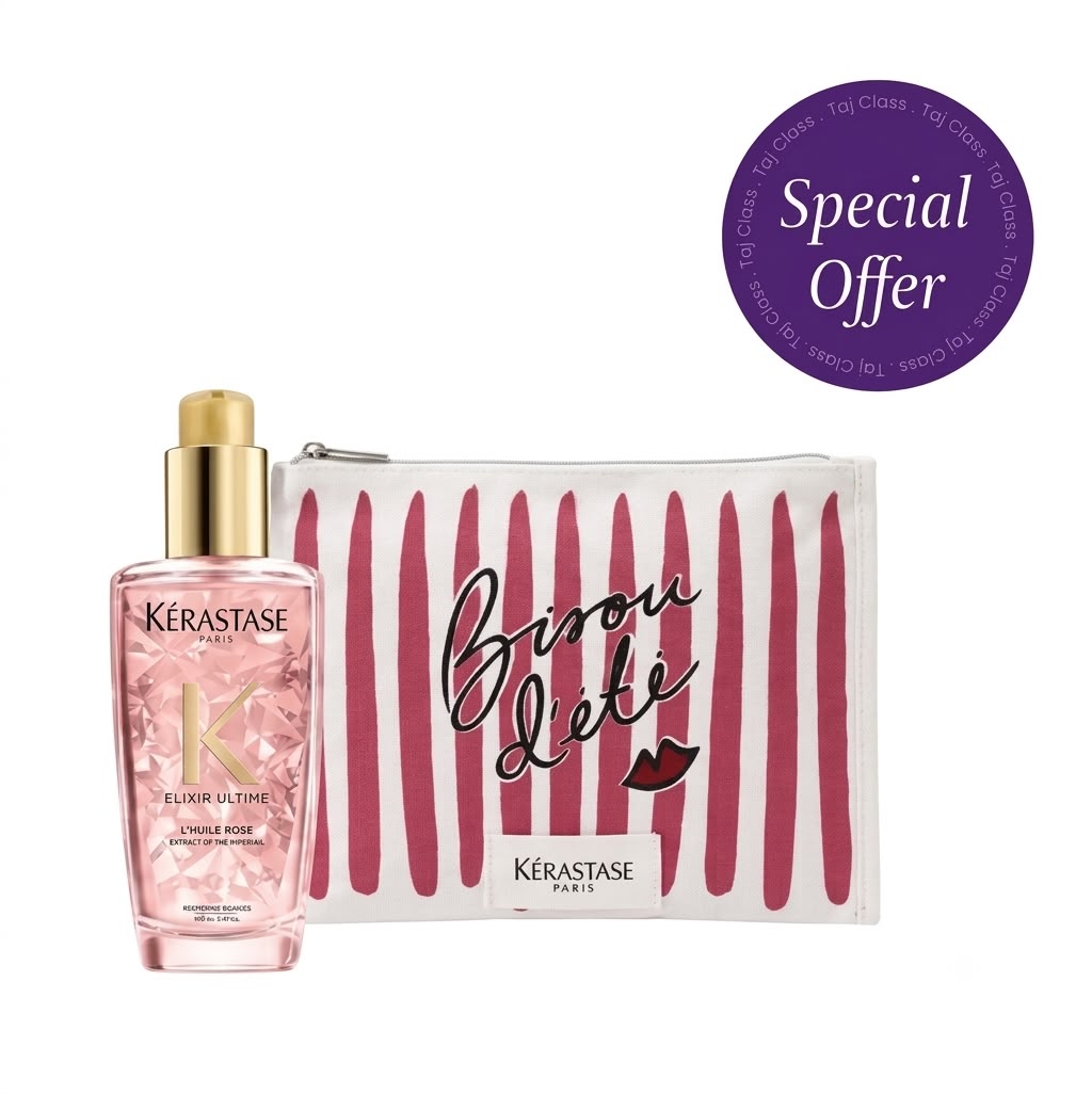 Kerastase Elixir Ultime L'Huile Rose - 100ml & Free Bag – Taj Class