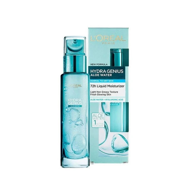 L'Oréal Paris Hydra Genius Aloe Water Liquid Moisturiser Normal To Dry Skin 70ml