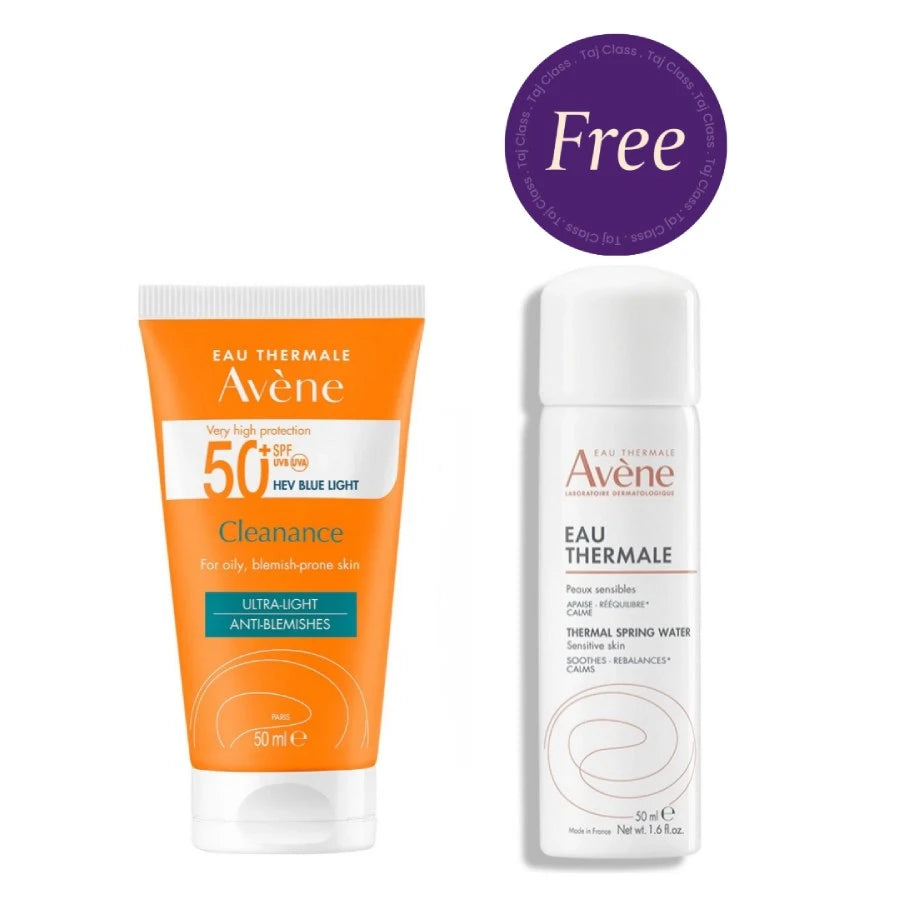 Avene Cleanance SPF50+ Ultra Light Sunscreen 50ml + Free Thermal Water Spray 50ml