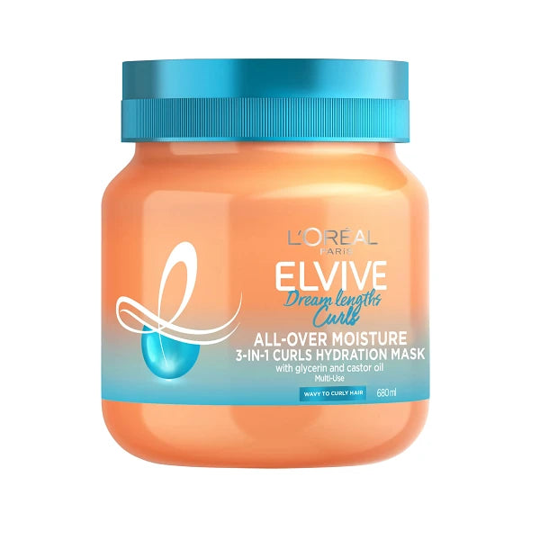 L'Oréal Paris Elvive Dream Lenghts Curl All Over Moisture 3 IN 1 Hydration Mask 680ML