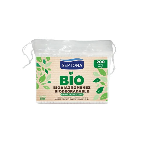 Septona Biodegradable Cotton Buds, 200 Pieces