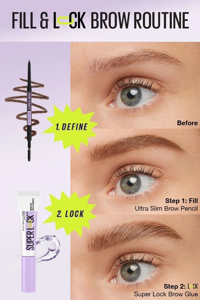 Maybelline New York Super Lock Brow Glue Clear Eyebrow Gel