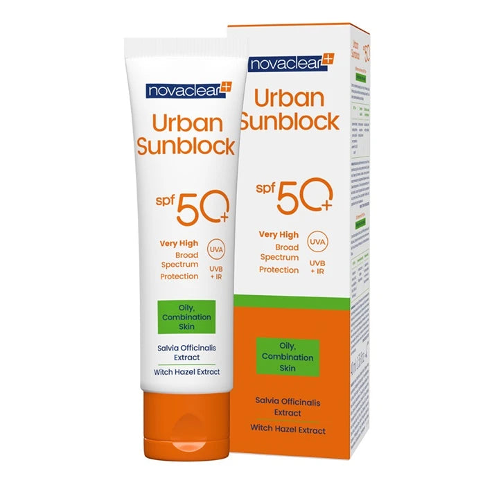 Novaclear Urban Sunblock Face Cream SPF 50+ for Oily Combination Skin Skin 40 ML