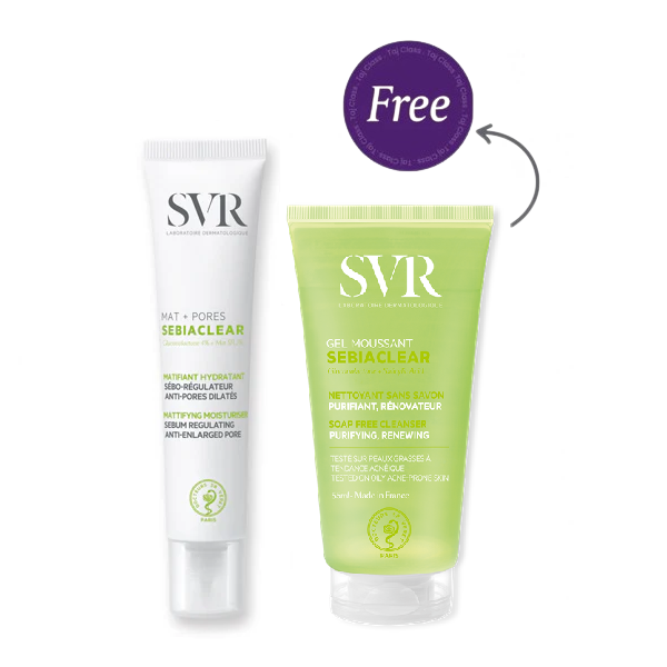 Svr Sebiaclear Mat & Pores 40ml + Sebiaclear Cleansing Gel 55ml (gift)