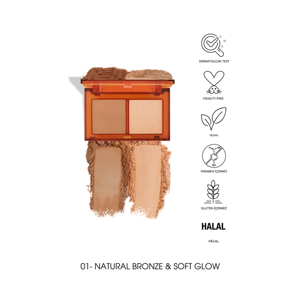 Pastel Bronzer & Highlighter Set Sun Kissed