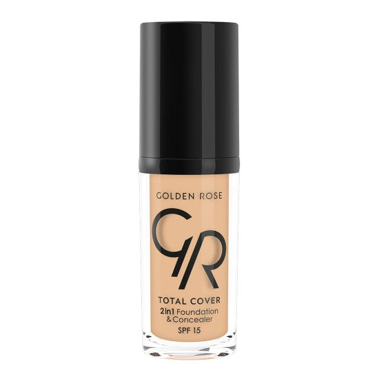 Golden Rose Total Cover 2in1 Foundation & Concealer SPF15 30ml