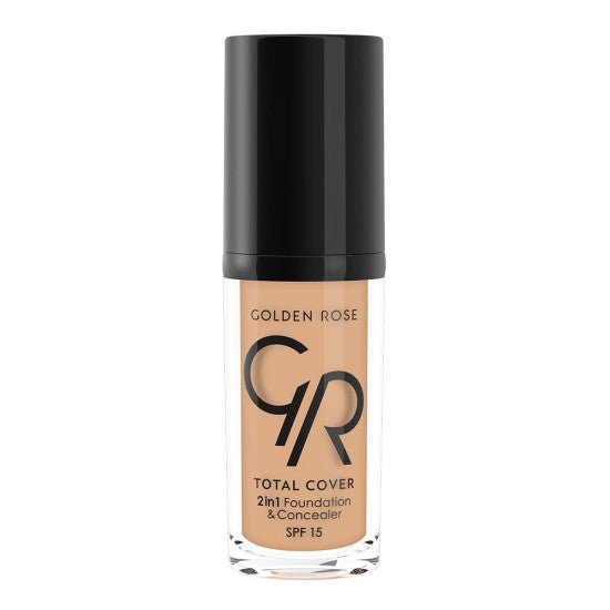 Golden Rose Total Cover 2in1 Foundation & Concealer SPF15 30ml