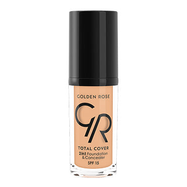Golden Rose Total Cover 2in1 Foundation & Concealer SPF15 30ml