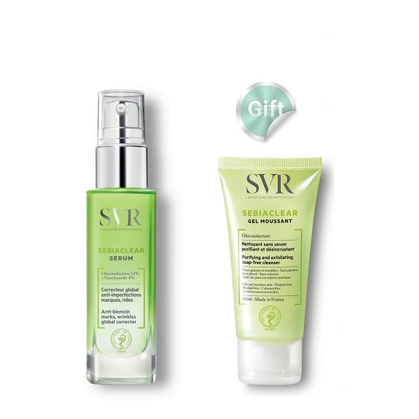 Svr Sebiaclear Serum 30ml + Sebiaclear Cleansing Gel 55ml (gift)