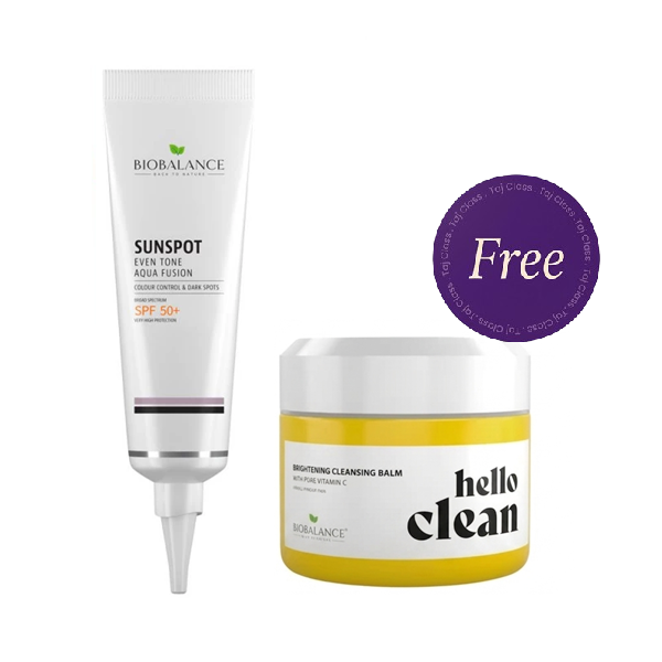 Bio Balance Sunspot 50+spf 40ml + Hello Clean Brightening Cleansing 100ml Free