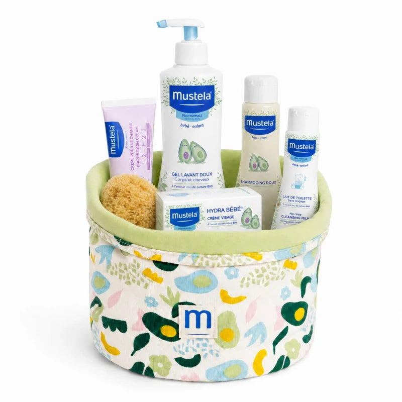 Mustela & Suavinex Complete Baby Care Set With A Natural Sponge