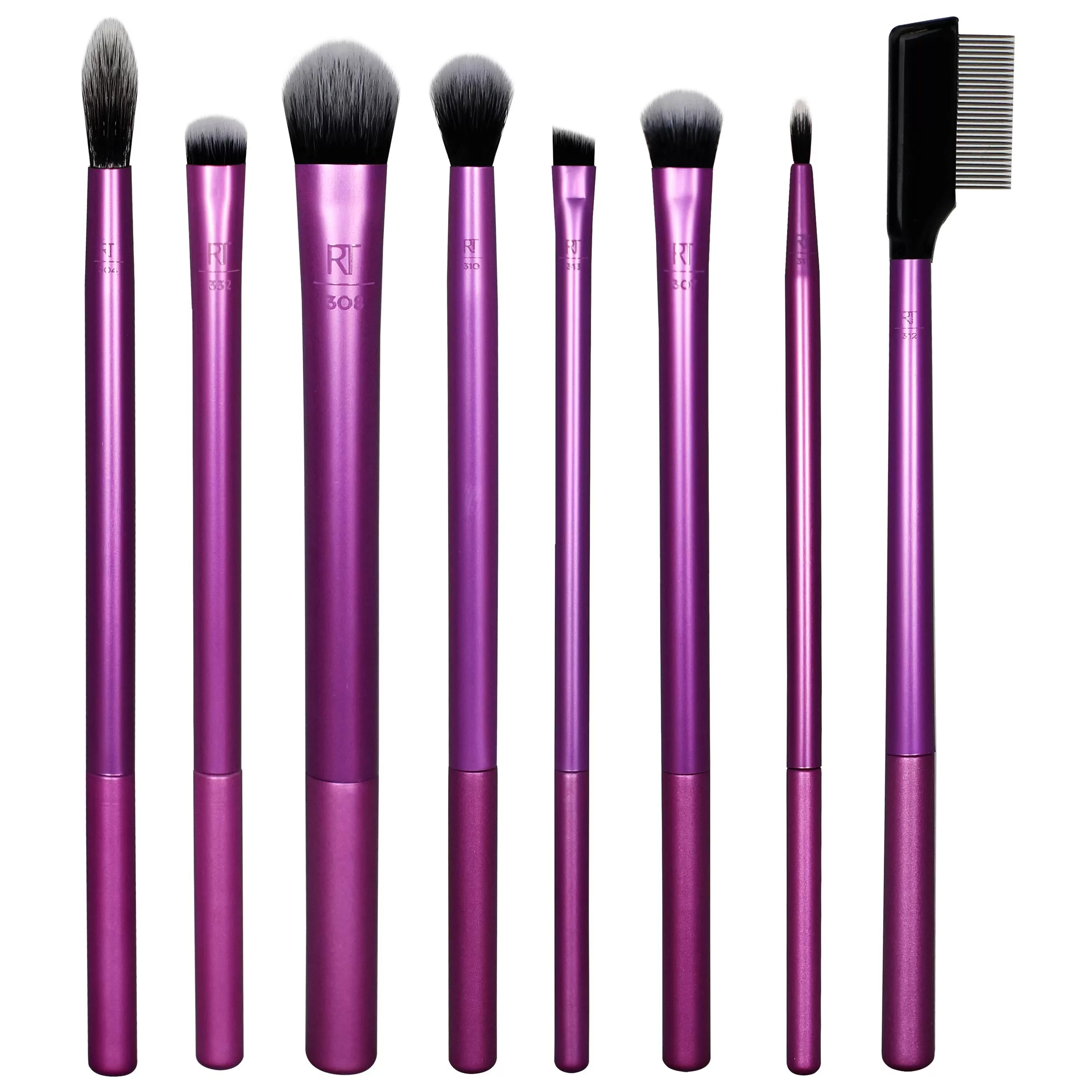 Real Techniques 8 Piece Brush Set - Everyday Eye Essentials 01991
