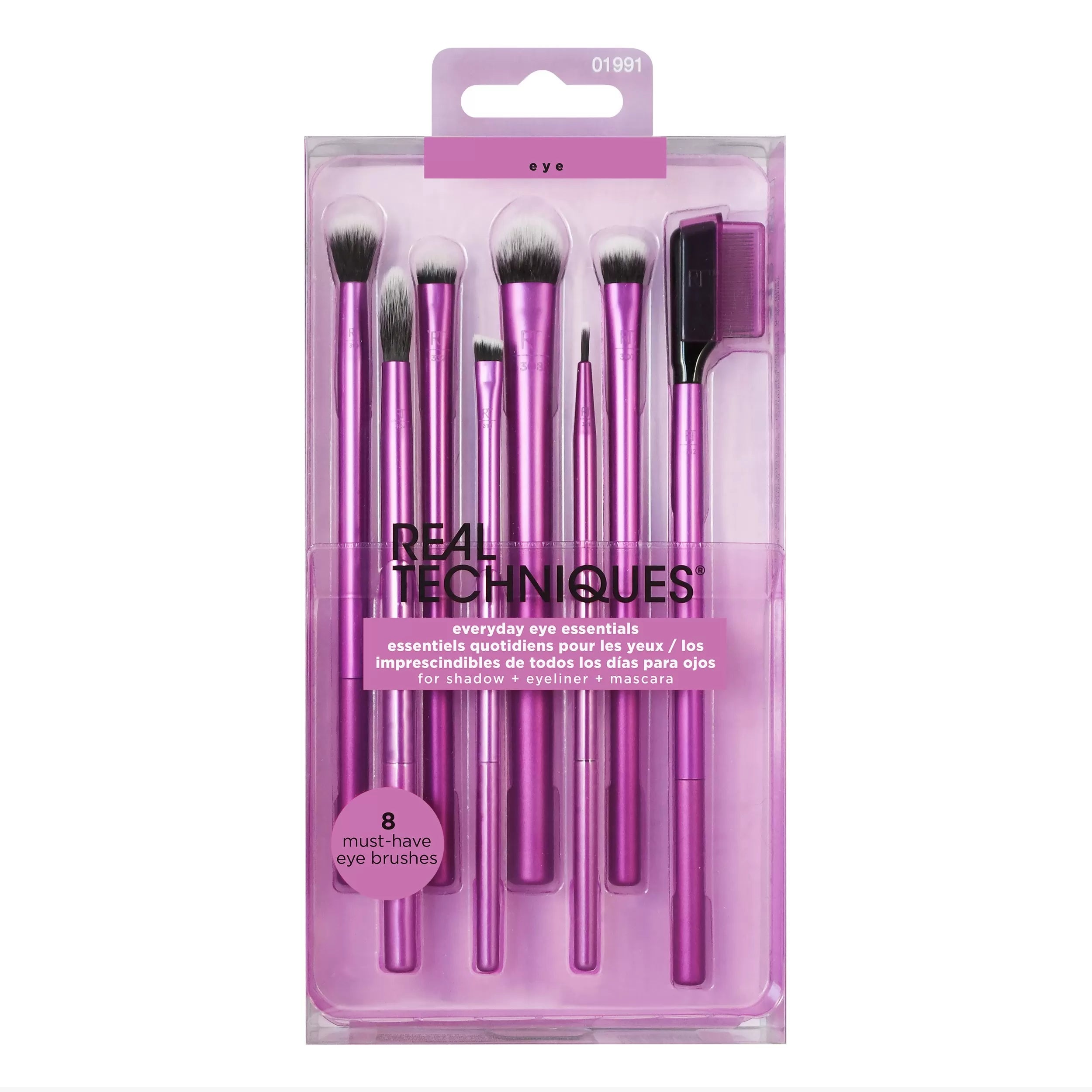 Real Techniques 8 Piece Brush Set - Everyday Eye Essentials 01991