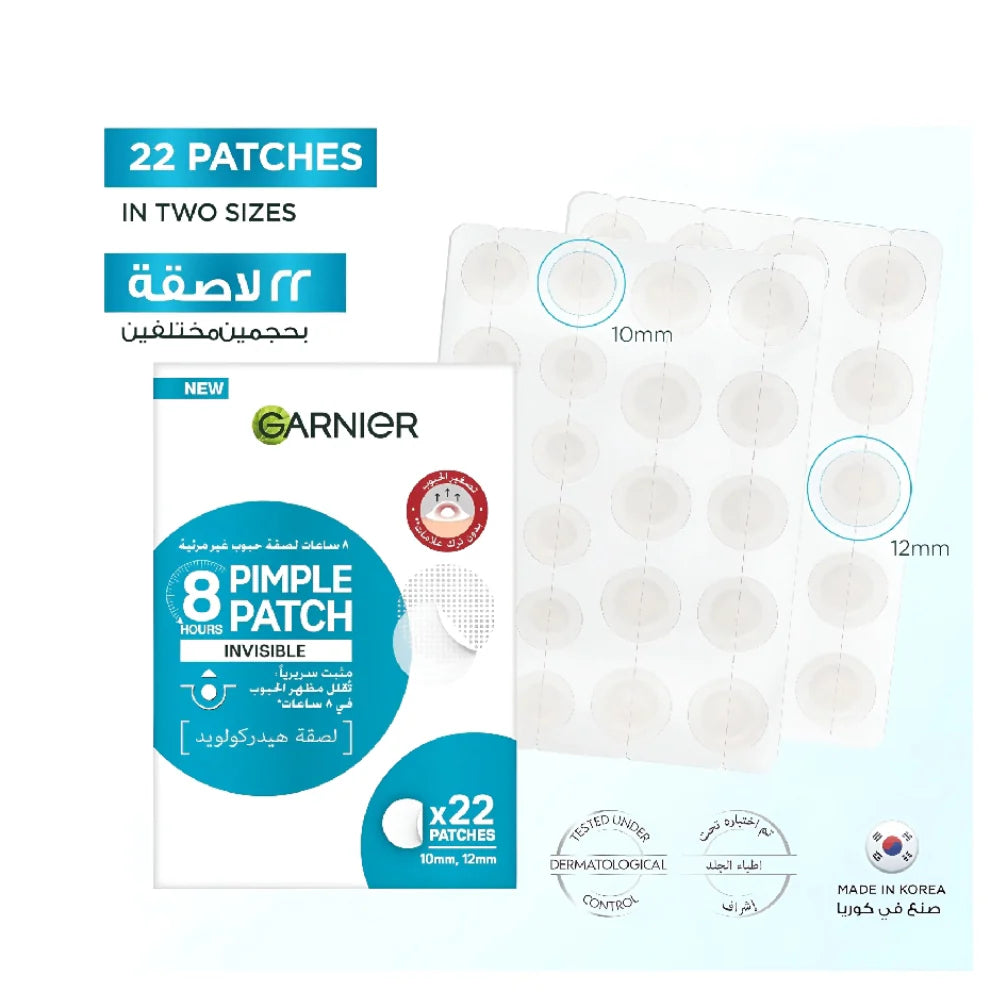 Garnier Acne Strip Invisible Hydrocolloid 22 Patches