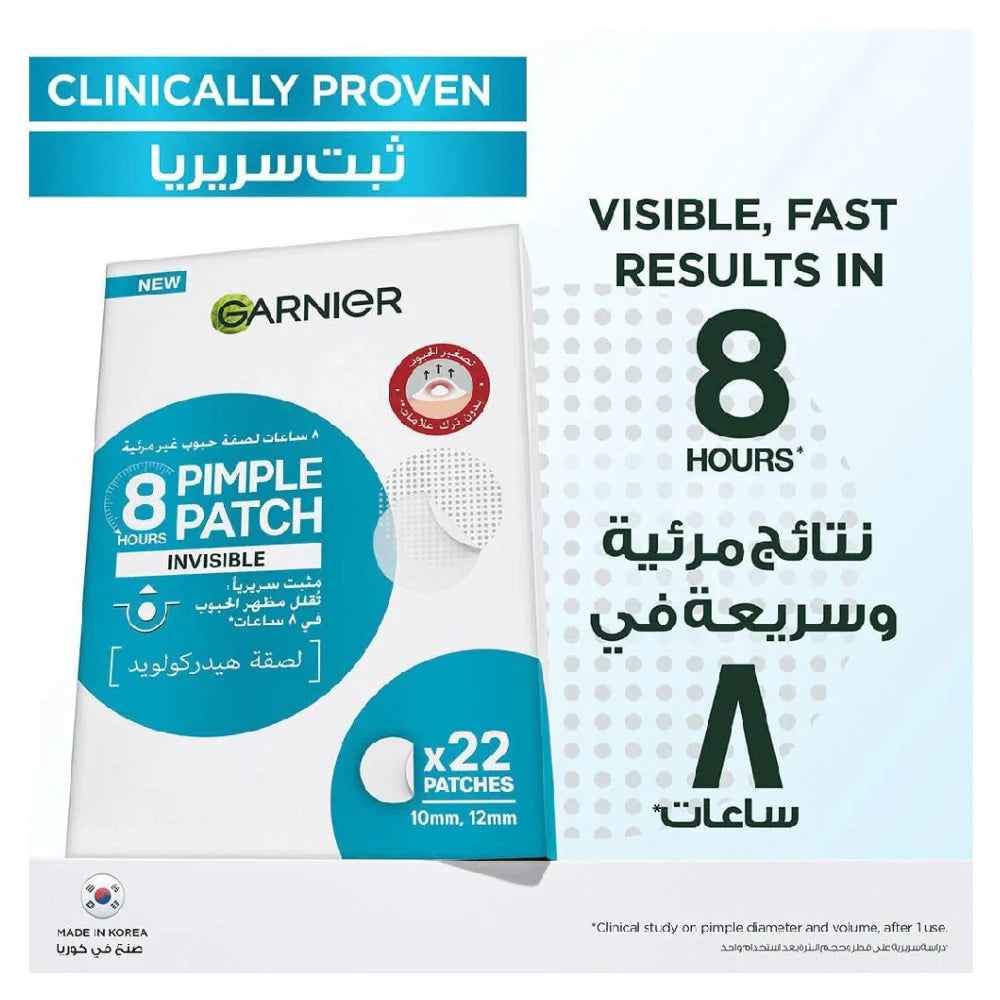 Garnier Acne Strip Invisible Hydrocolloid 22 Patches