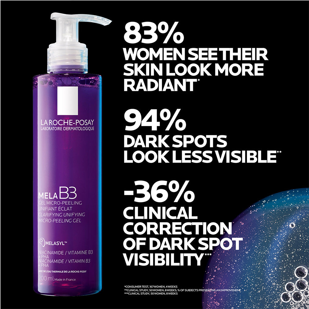 La Roche Posay Mela B3 Gel Cleanser 200ml + Free Bag