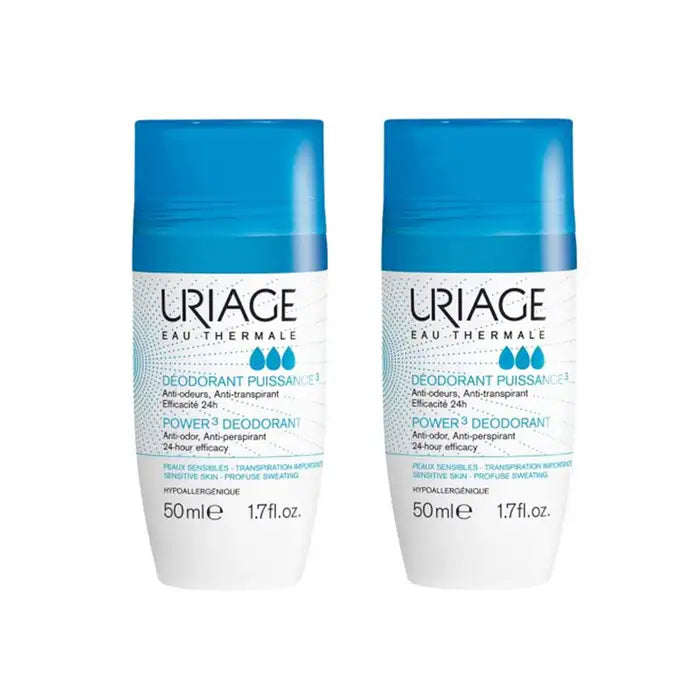 URIAGE Power 3 Deodorant Roll On Special Offer 2x 50ml