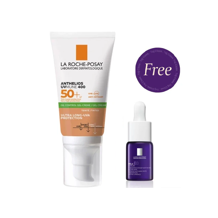 لاروش بوزيه انثيليوس اكس ال كريم جل واقي شمس ملوّن جاف الملمس SPF50+  للبشرة الدهنية 50مل