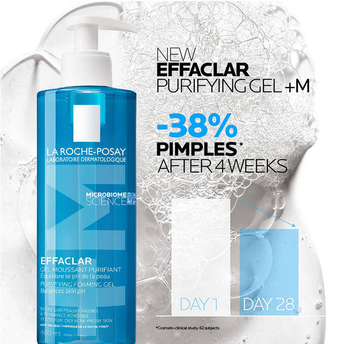 La Roche Posay Effaclar M Foaming Cleansing Gel 400ml + Free Effaclar Serum 30ml