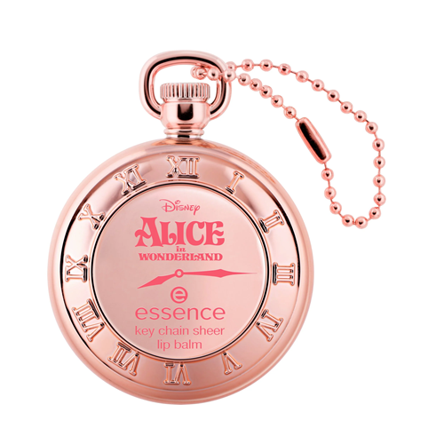 Essence Disney Alice in Wonderland Key Chain Sheer Lip Balm 01 Late But Cute
