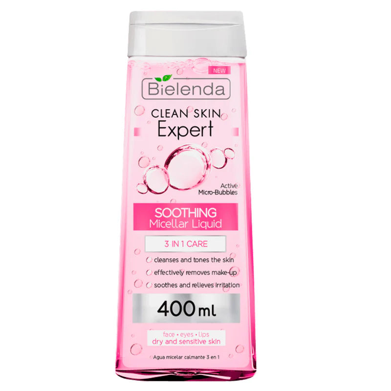 Bielenda Clean Skin Expert 3 in 1 Soothing Micellar Water, 400 ml