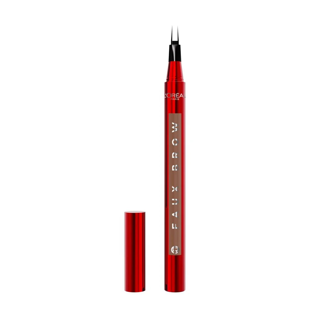 L'Oréal Paris Extensionist Lengthening & Curling Mascara Black + Faux Brow Tint Pen Get Dramatic Eye Set Free