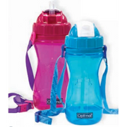 SILICONE STRAW BOTTLE 12M+ 500ml BLUE 'PINK