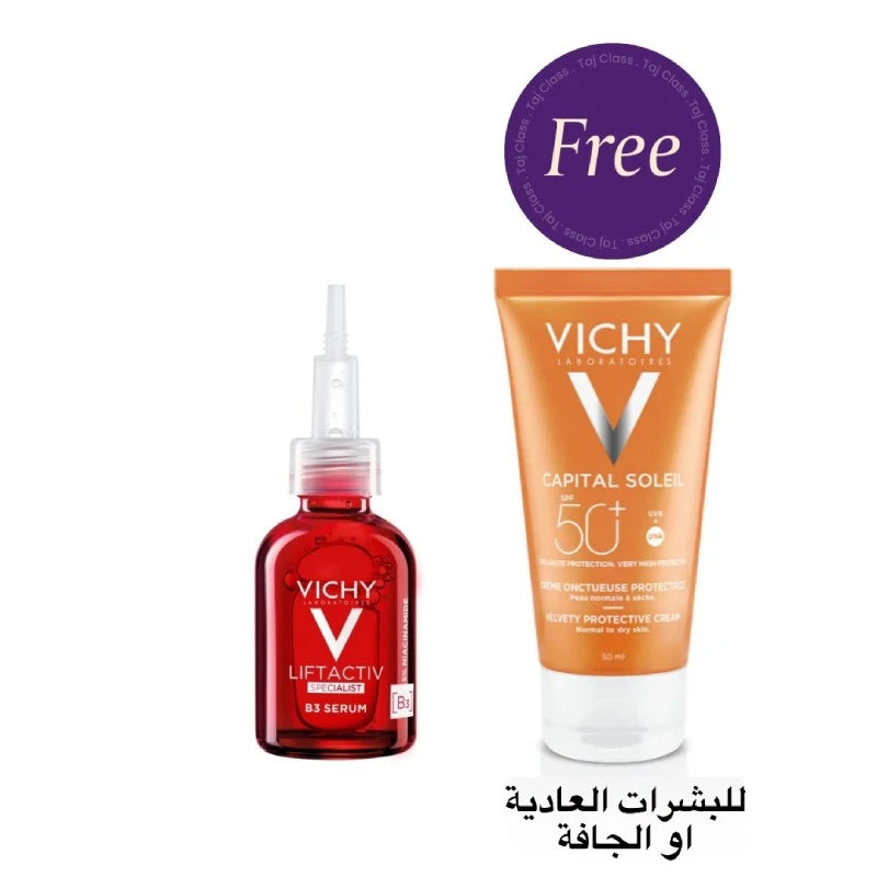 Vichy Liftactiv Specialist B3 Anti Aging Serum for Dark Spots & Wrinkles with Niacinamide 30ml + Free Capital Soleil Cream SPF50+ 50ml