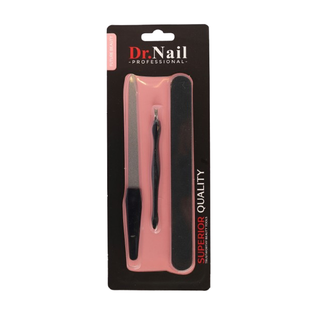 Dr Nail Two Types OF Nail File And Cuticle Pusher 062