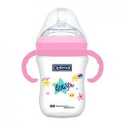 Optimal Mamilla Extra Wide Neck With Handle - Double Anti - Colic System (300Ml) - 6+ Blue 'Pink 'Green