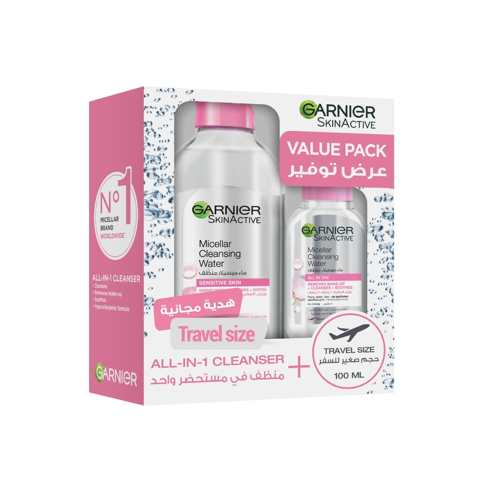 Garnier Value Pack Micellar Water 400ML + 100ml Free
