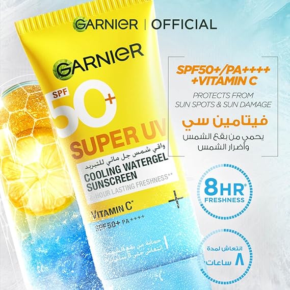 Garnier Super UV Cooling Water Gel Sunscreen - SPF 50 30ML‏ ‏