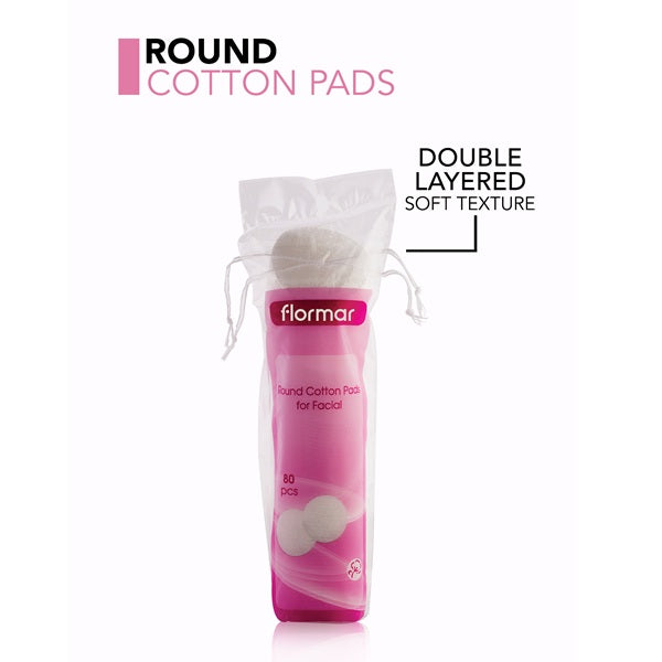 Flormar Round Cotton Pads For Facial 80PCS