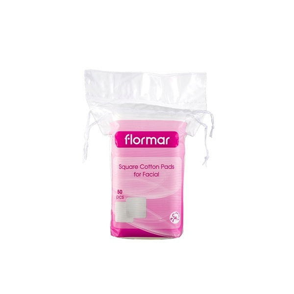 Flormar Square Cotton Pads For Facial 50PCS