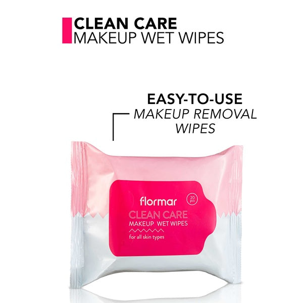 Flormar Clean Care Makeup Wet Wipes All Skin Types 20PCS