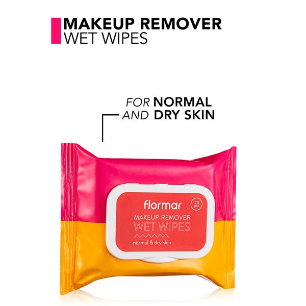 Flormar Makeup Remover Wet Wipes Combination & Oily Skin 20PCS