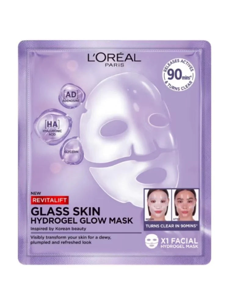 L'Oréal Paris Revitalift Filler Glass Skin Facial Hydrogel Glow Mask 25g
