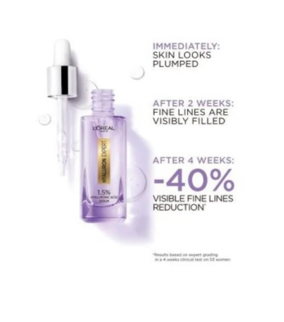 L'Oreal Paris Hyaluron Expert Replumping Face Serum With 1.5%  Hyaluronic Acid, 30ml