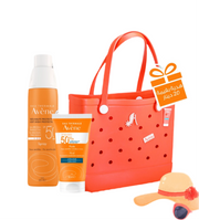 Avene Water Resistant Spray SPF50 & Fluid Sunscreen with Free Crocs Beach Bag
