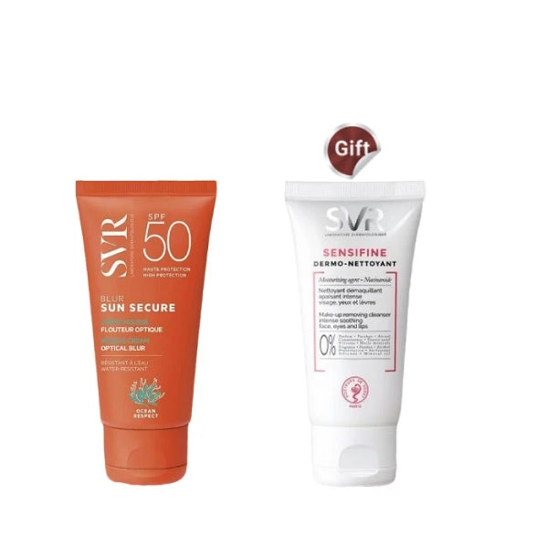 Svr Sun Secure Blur + Sensifine Dermo Cleanser 55ml (gift)