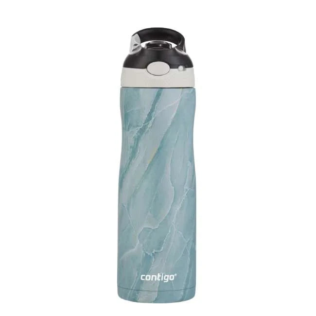 Contigo Autospout Ashland Couture Chill - Vacuum Insulated Stainless Steel Water Bottle, 590 ml, Amazonite