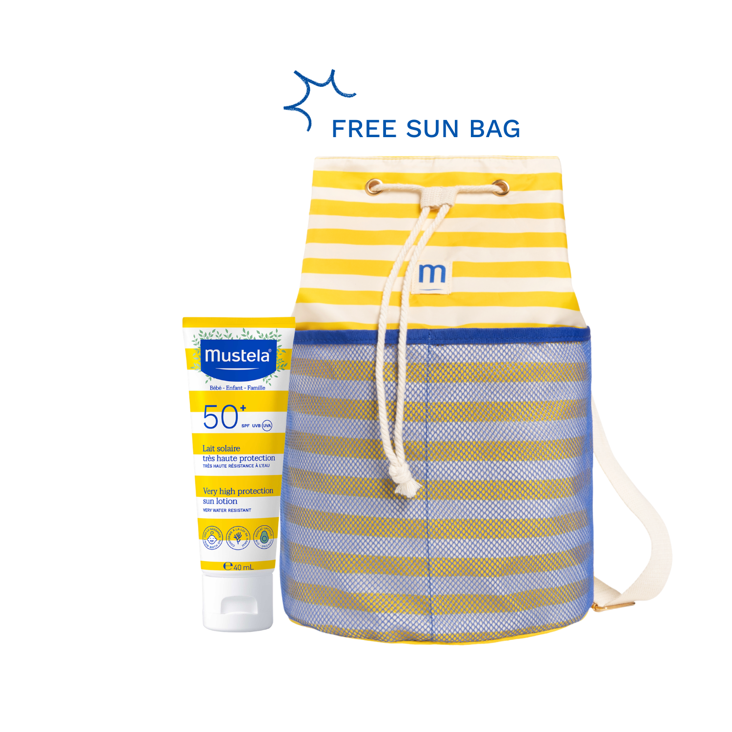 Mustela Very High Protection Sun Lotion 100ml With A Free Sun Bag