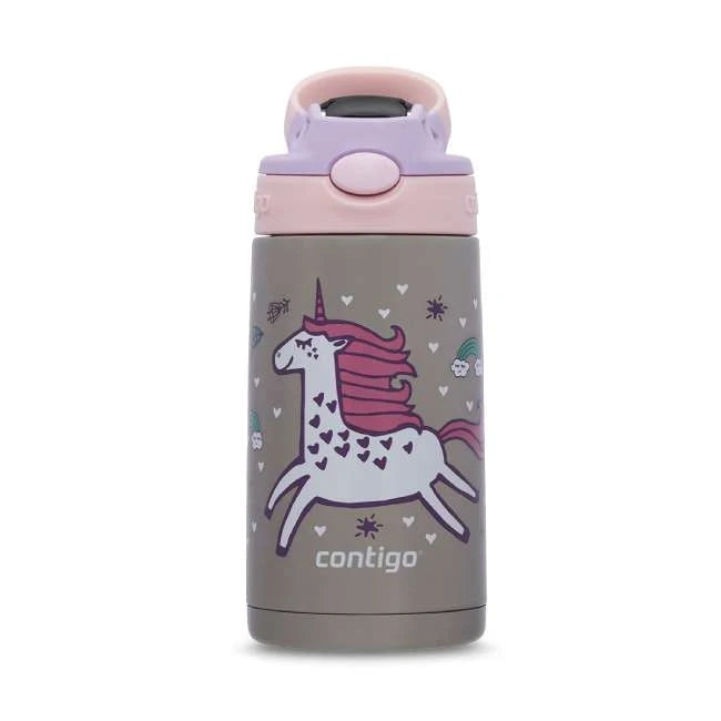 Contigo Autospout Kids Easy-Clean Stainless Steel, 380 ml, Strawberry Unicorn