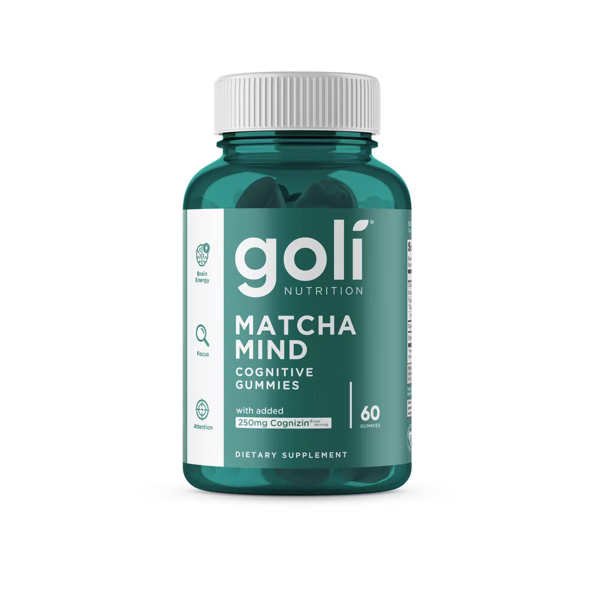 Goli Nutrition Matcha Mind Cognitive Vegan Gummies - 60ct