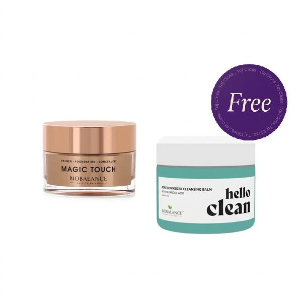 Bio Balance Magic Touch Primer, Foundation & Concealer 30ml + Hello Clean Pore Downsizer Cleansing 100ml Free