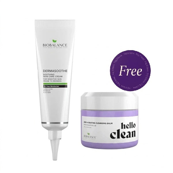 Bio Balance Dermasoothe Skin Care Cream 55ml +  Hello Clean Deep Hydrating Cleansing 100ml Free