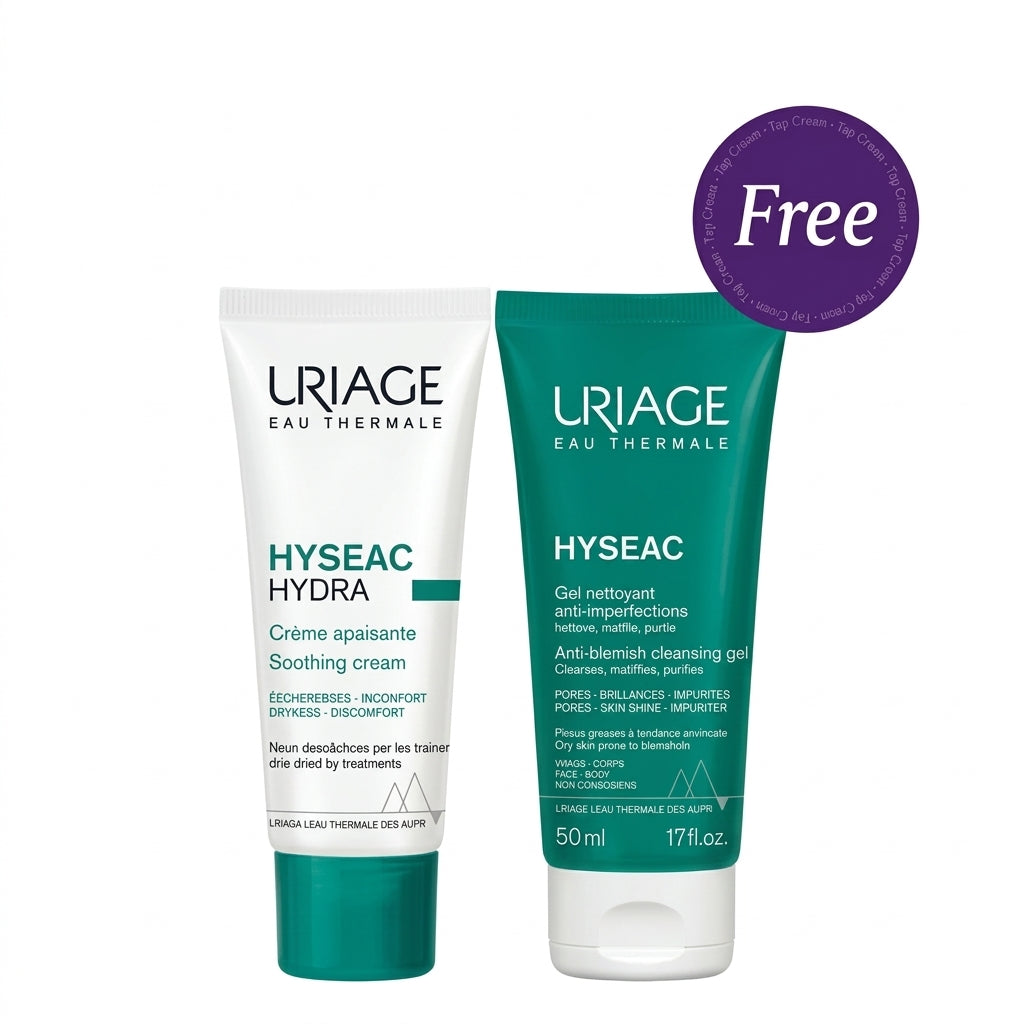 Uriage Hyseac Hydra 40ml + Hyseac Cleansing Gel 50ml Free