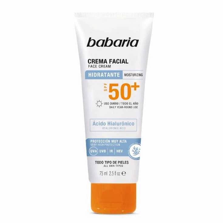 Babaria Facial Sun Cream Hyaluronic Acid SPF50+ 75ml
